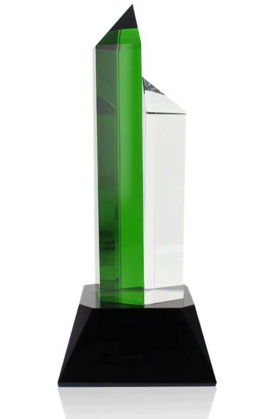 Hexagon Green Clear Award
