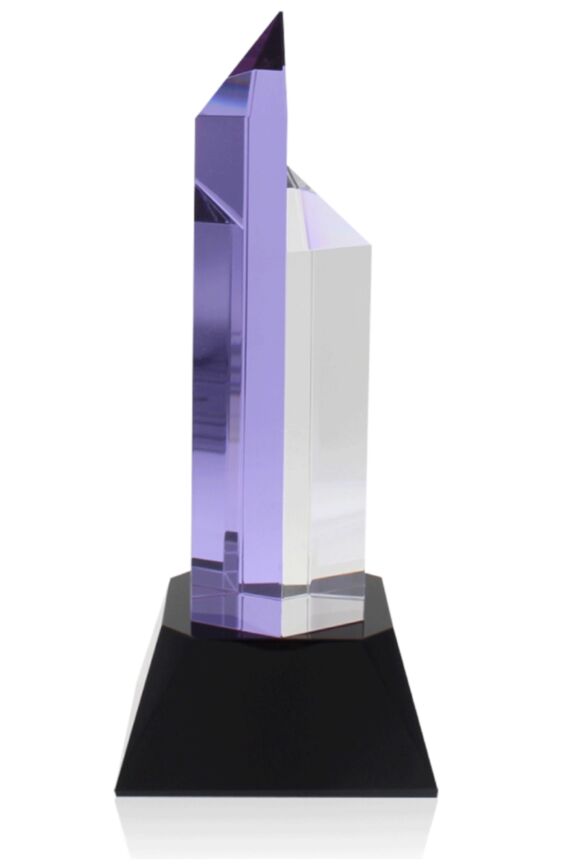 Hexagon Purple Clear Award