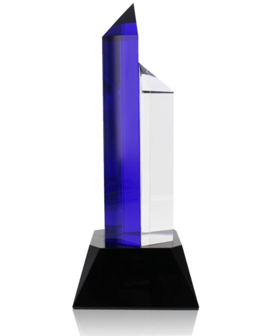 Hexagon Blue Clear Award