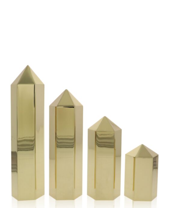 Hexagon Columns Shiny Gold Award