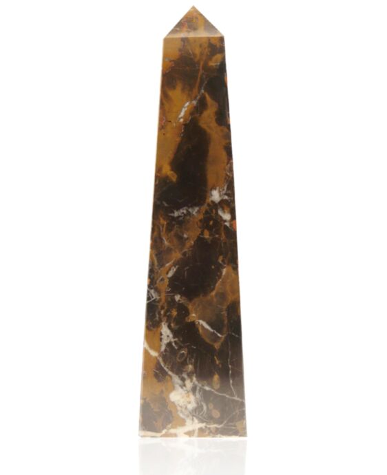 Straight Obelisk Black & Gold Marble Award