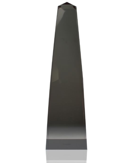 Modern Obelisk Smoky Quartz Lucite Award