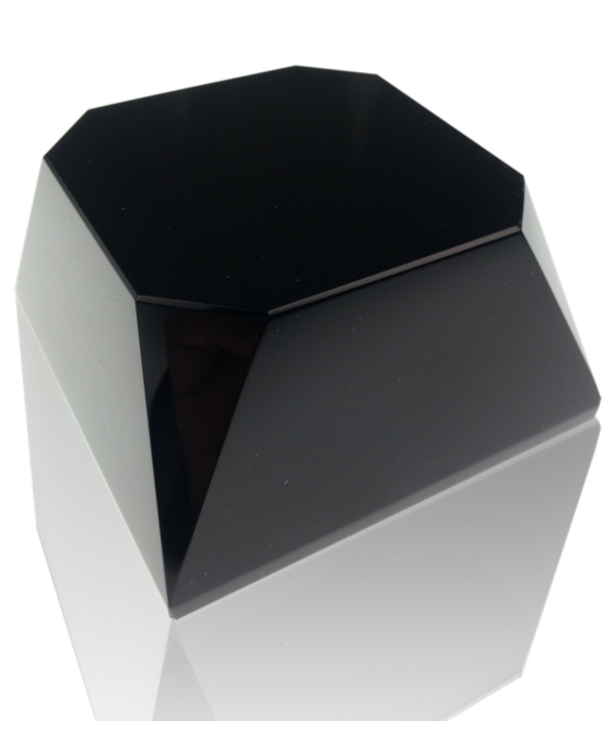 Black Beveled Square Slant Base