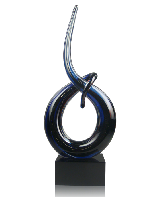 Azure Blue Art Glass