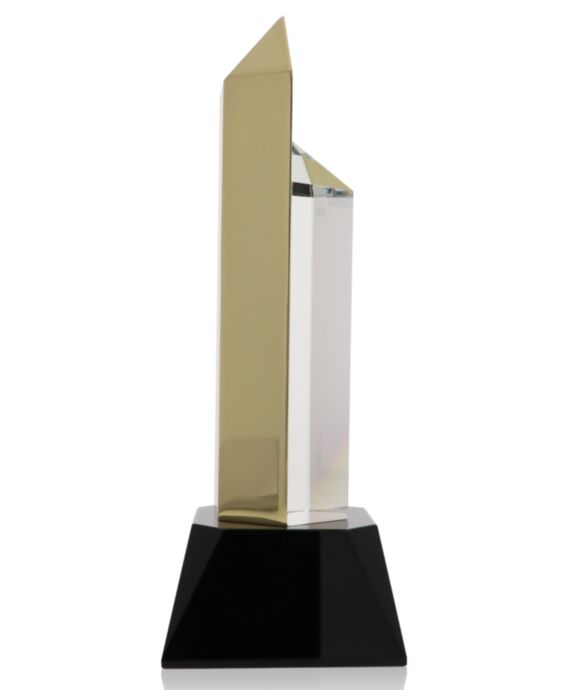 Hexagon Gold Clear Award