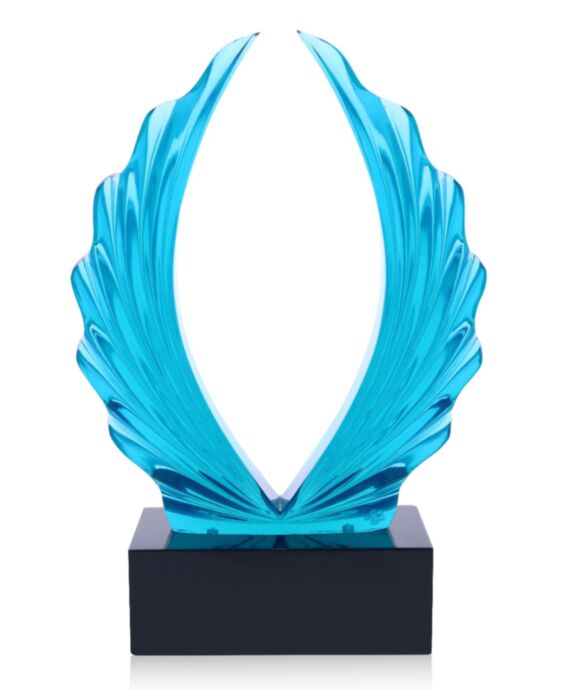 Crystal Gel Resin Society Wings 2 Award