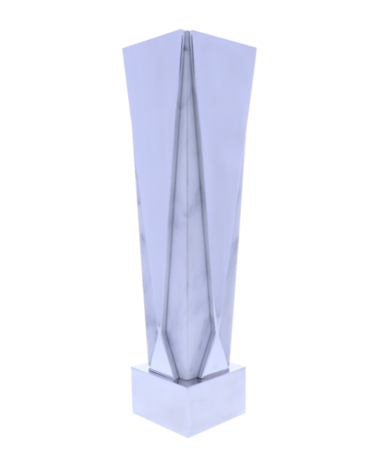 Gatsby White Marble & Silver Award