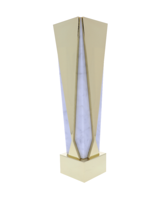 Gatsby White Marble & Gold Award