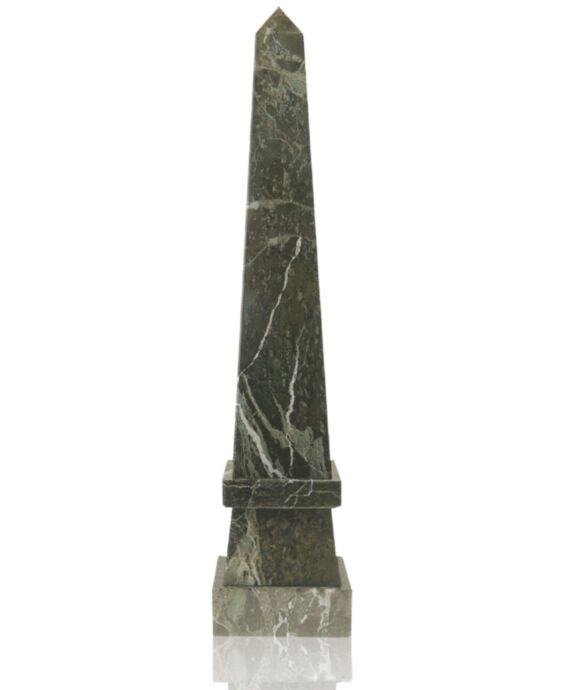 Stepped Obelisk Jade Leaf Green Marble Award