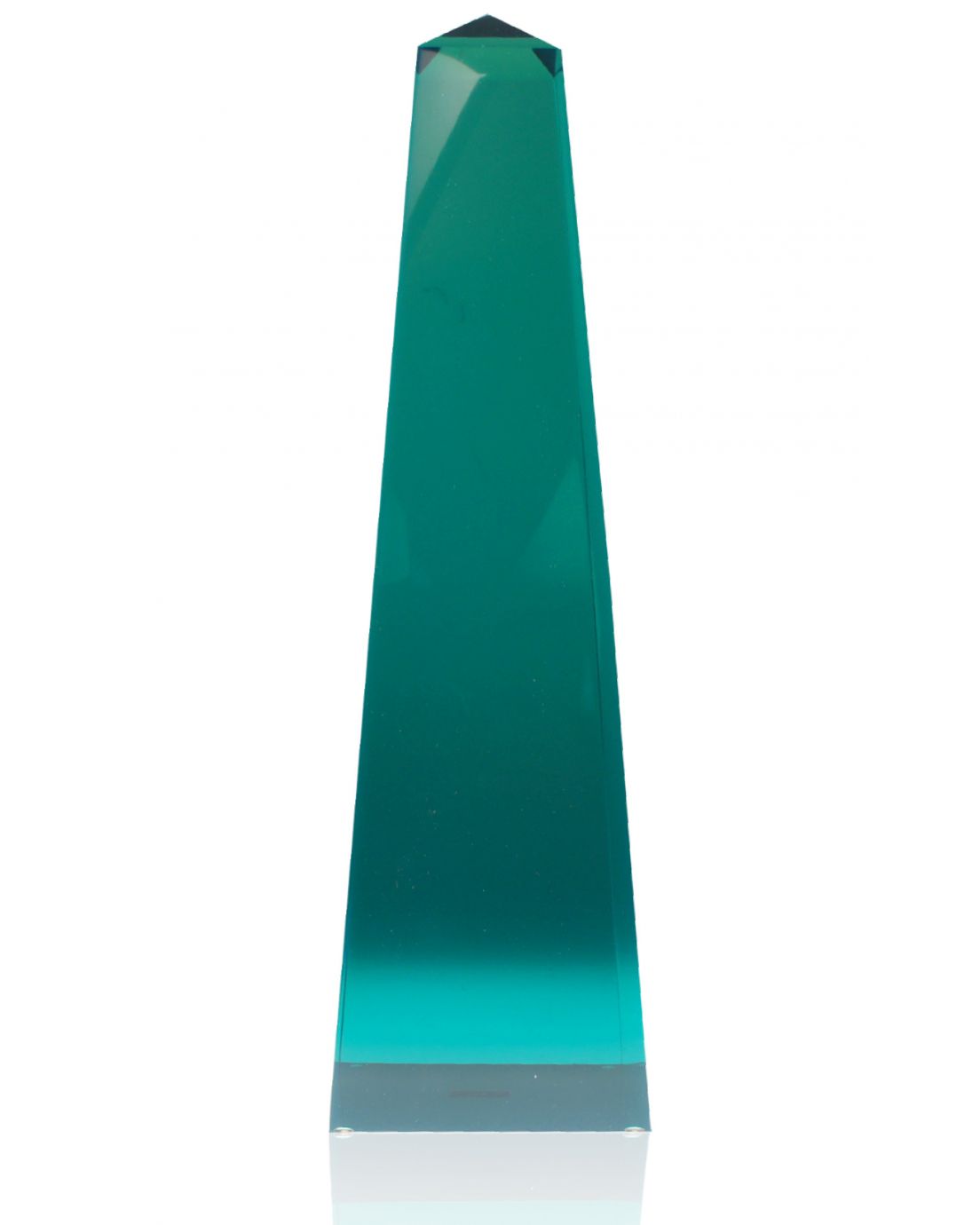 Modern Obelisk Emerald Lucite