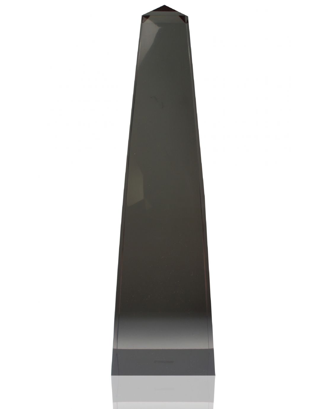 Modern Obelisk Smoky Quartz Lucite