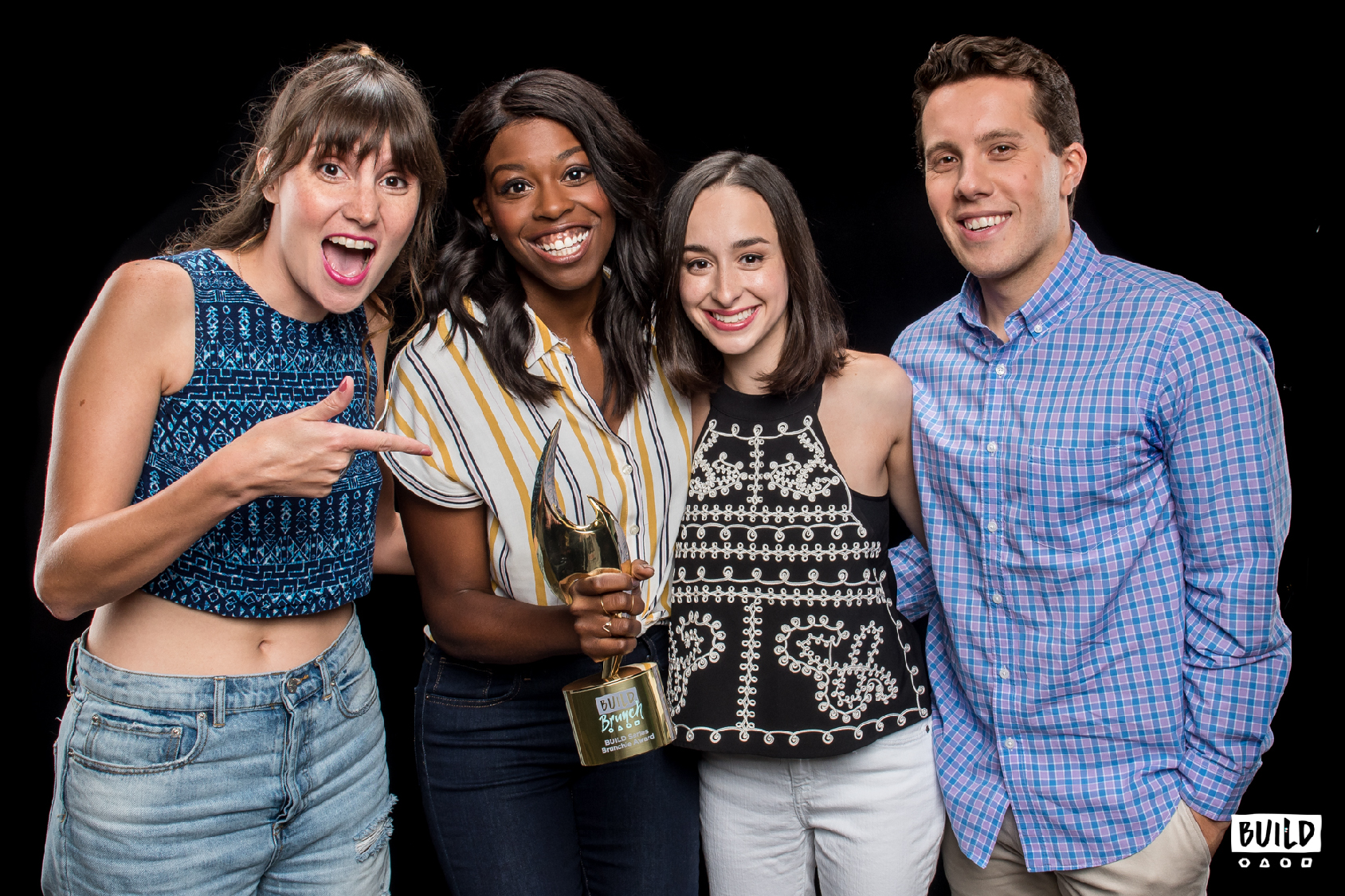 The BUILD Brunch team with the first BUILD Brunchie trophy by Society Awards