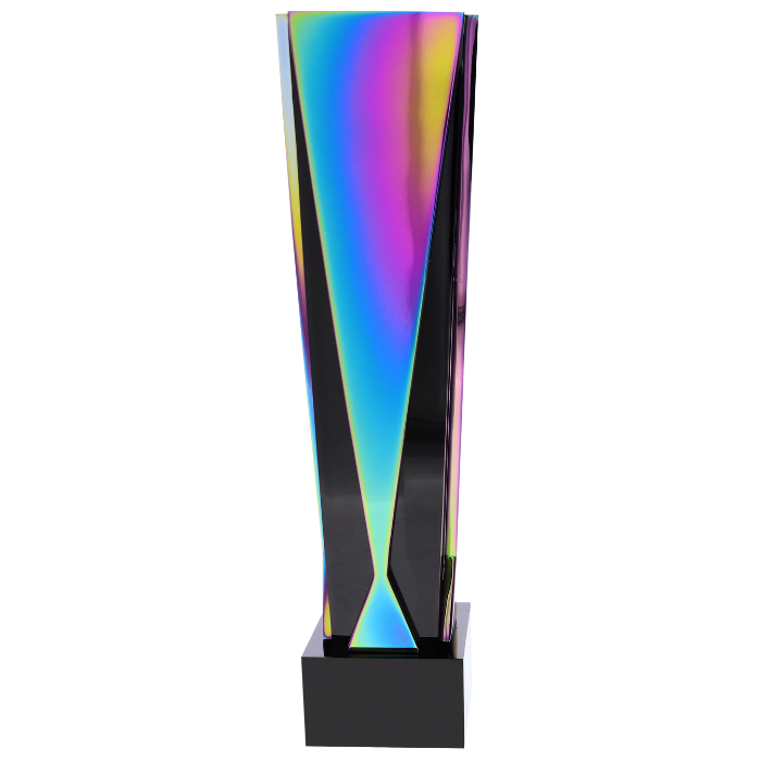 The Gatsby Chromatic IP Finish rainbow design by Society Awards