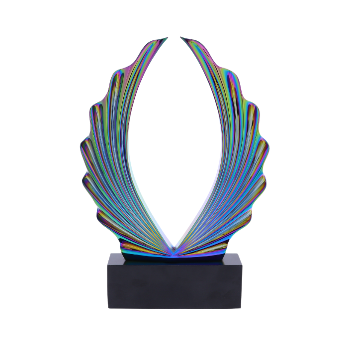 Society Wings 2 with a Chromatic IP finish rainbow design by Society Awards