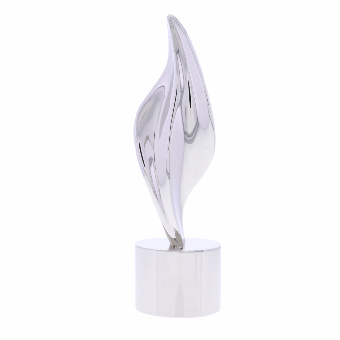 Star Bird Silver Award Flowing Abstract Art Sculpture Trophy