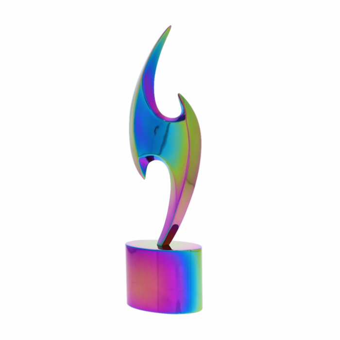 Society Star Chromatic IP Award VDP Plated Metal Trophy