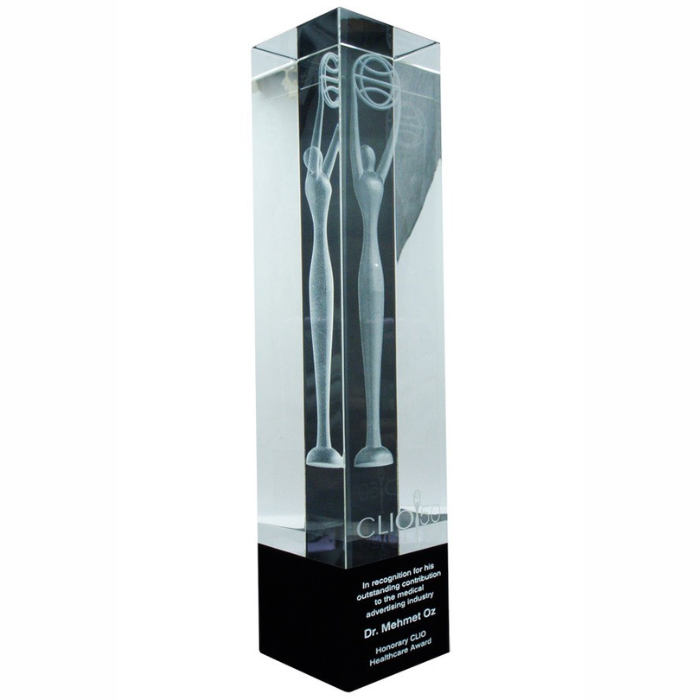 Custom Clio Honorary award with custom etching