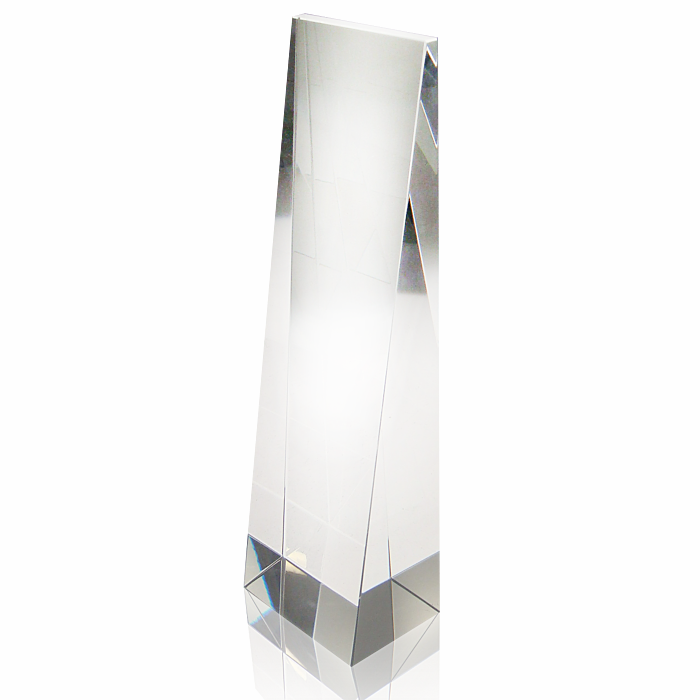Slanted Rectangle Monolith Tapered Crystal Award Markets Choice Awards: Women in Finance