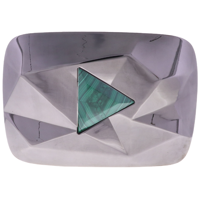 Malachite YouTube Creator Award play button 300 million subscribers