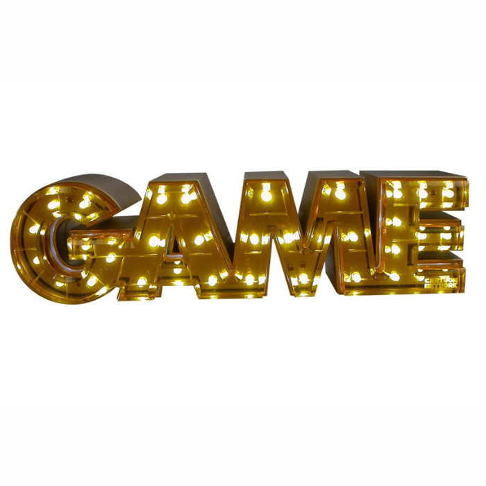 Cartoon Network Hall of Game Awards trophy Custom golden award in the shape of letters with LED lights