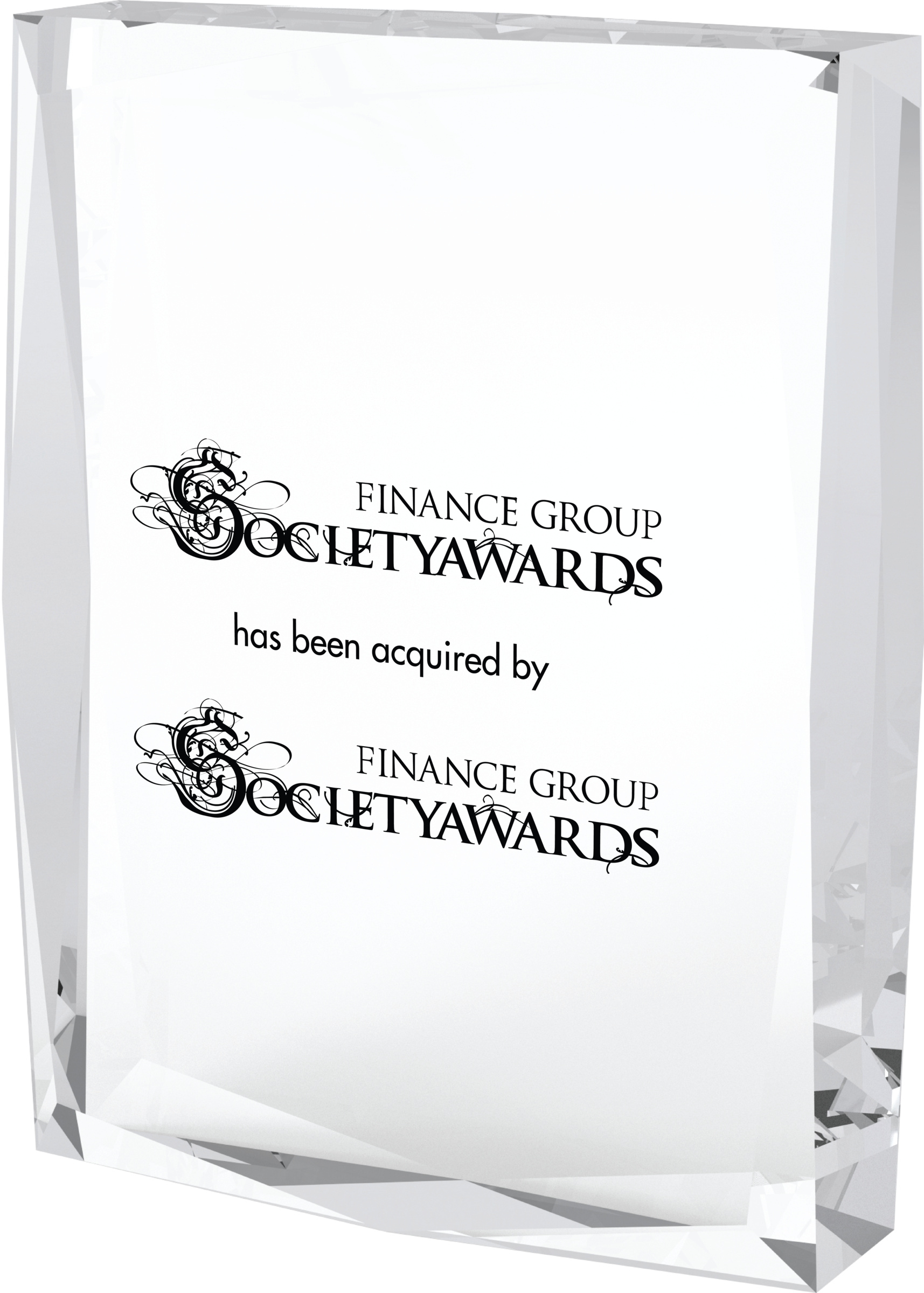 Clear Crystal Beveled Rectangle Vertical