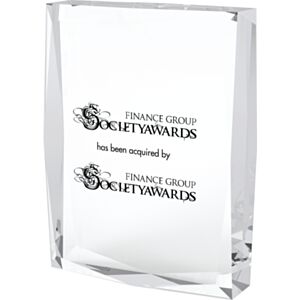 Clear Crystal Beveled Rectangle Vertical