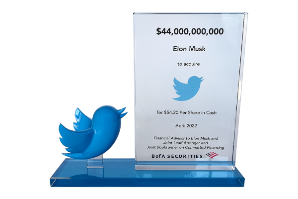 3-D printed media deal toy for high profile transaction