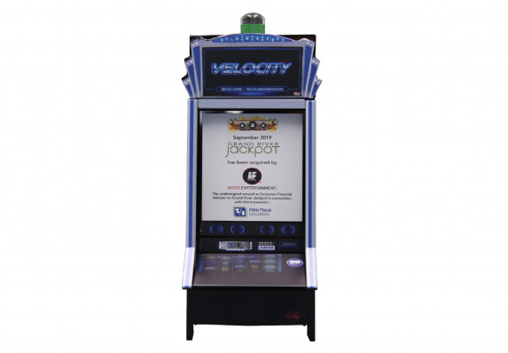We Crafted This Premium Financial Tombstone for the Acquisition of an Entertainment Brand. The Deal Toy Incorporates the Financial Details into the Screen of a Realistic Model of the Company's Product, a Slot Machine.