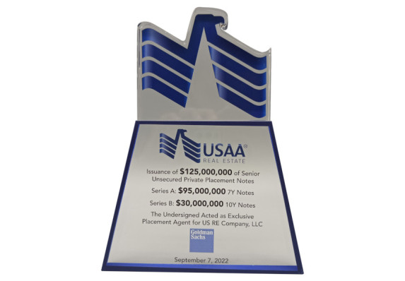 Custom cut clear crystal with wedge base