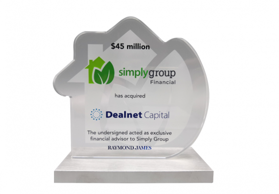 Custom Deal Gift with cut-out logo, reverse printing and full color logos presented for a large financial deal.