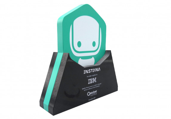 This unique custom financial tombstone was crafted for the acquisition of a software brand.