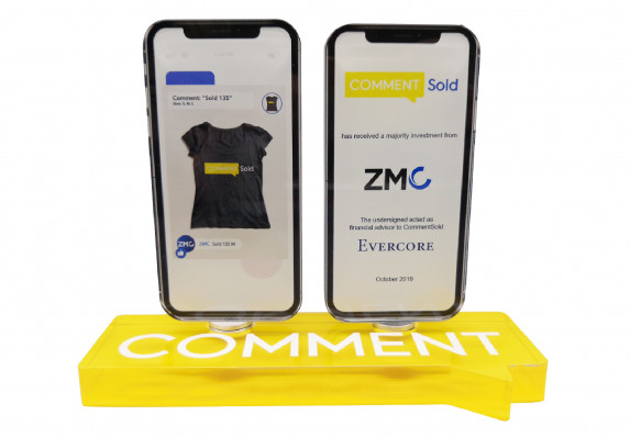 Automation Software Brand Deal Gift for a Majority Investment Deal. This Tombstone uses Colorful Acrylic, Cell Phone Models with Screen Mockups and Elegant Layout.