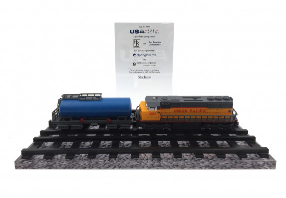 A high-end deal gift with model trains is presented here, crafted for a railroad acquisition.