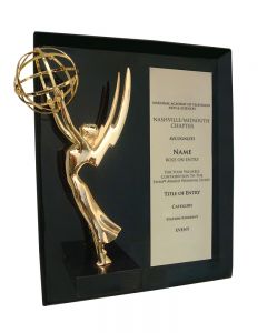 Contributor Plaque with Emmy® statuette, 13x10 1/2