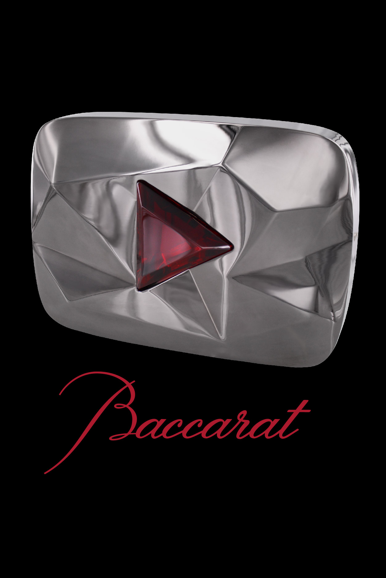 YouTube Red Diamond Award made in collaboration with Society Awards and Baccarat Crystal