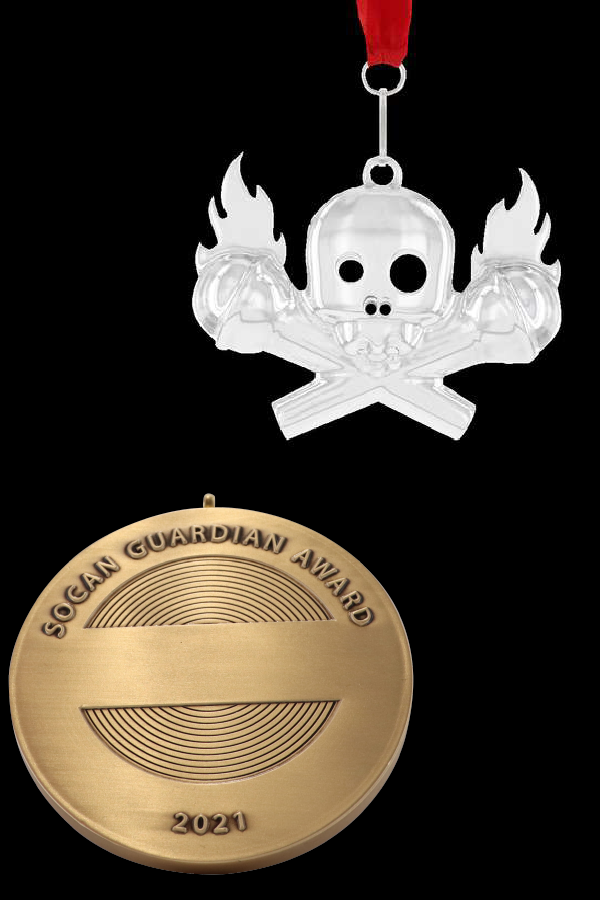 custom silver medal awards and SOCAN Guardian Award Medal