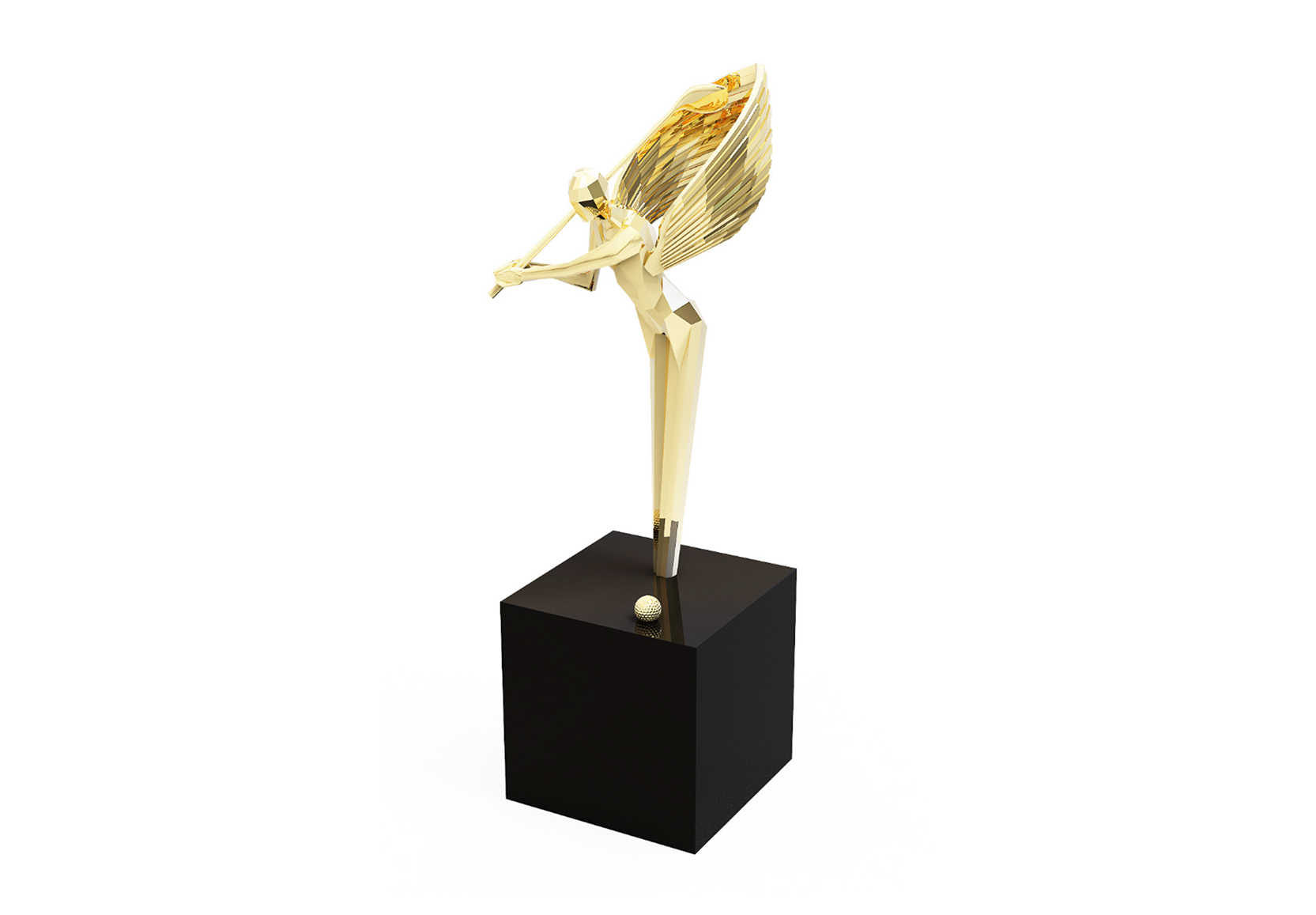 Winged angel swinging a golf club | Society Awards