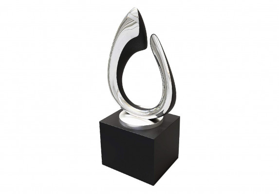 Flowing Form Metal Trophy