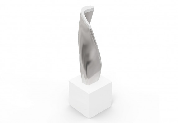 Custom Silver Sculpture with twist