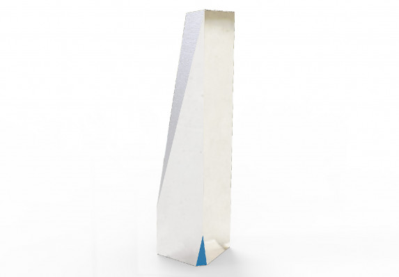 Aluminum and Blue Geometric Trophy