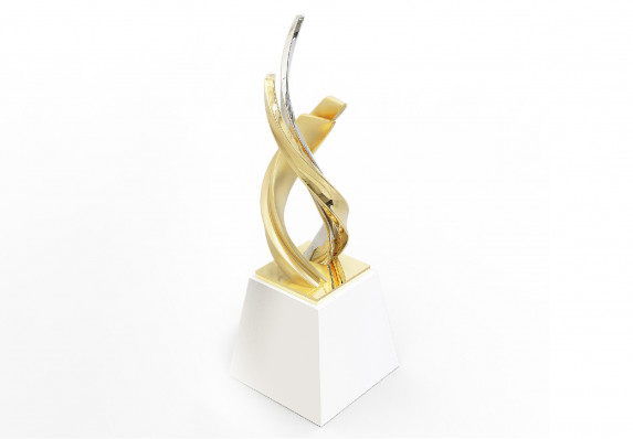 Gold and Silver Metal Flames Award