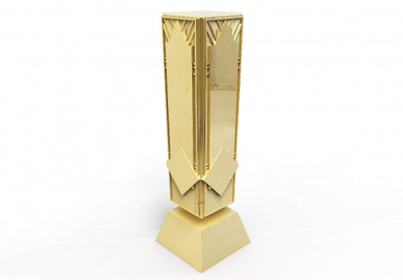 Art Nouveau Style Gold Trophy