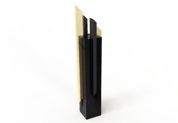 Black and gold multipaneled award