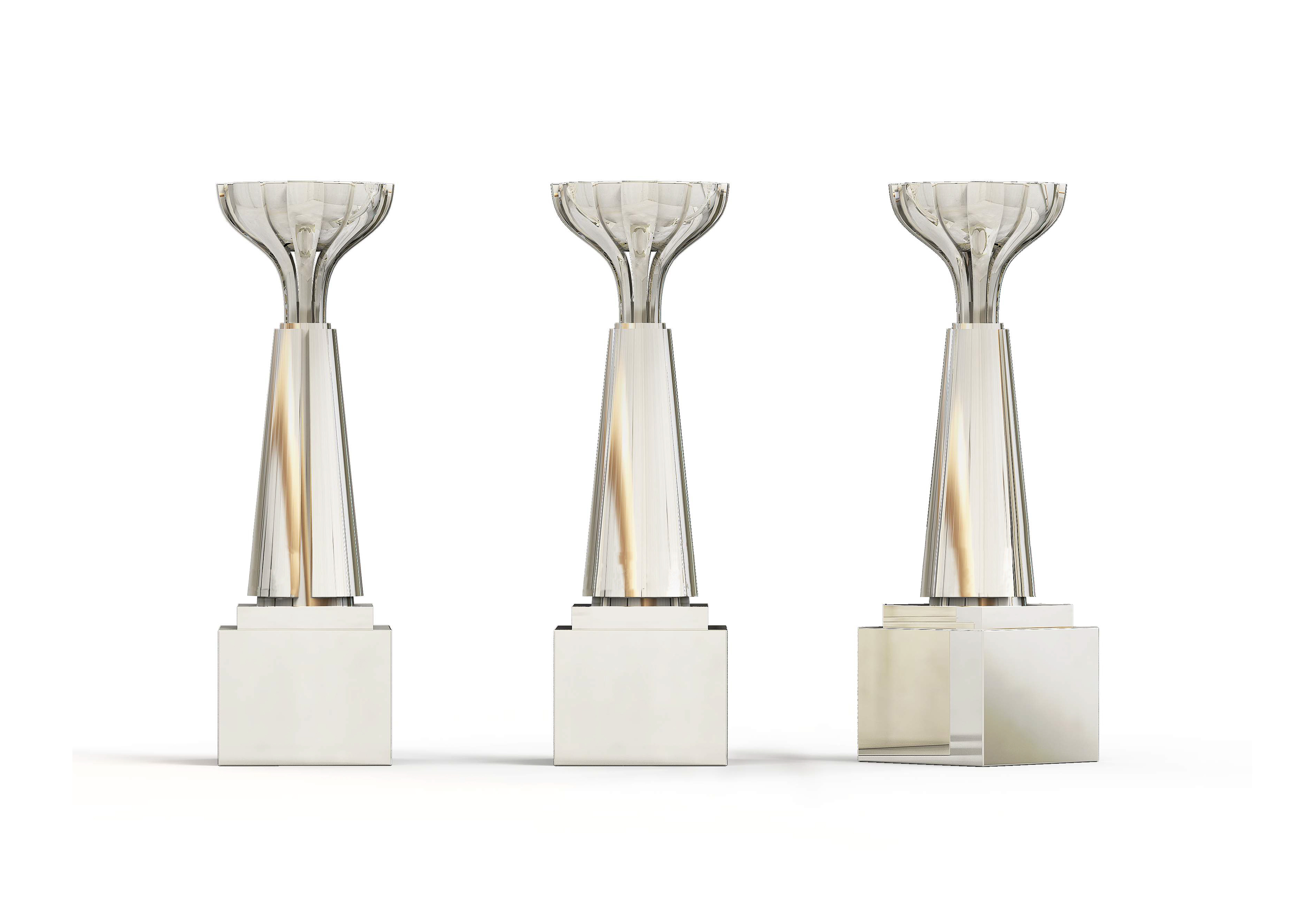 Silver modern trophy cup
