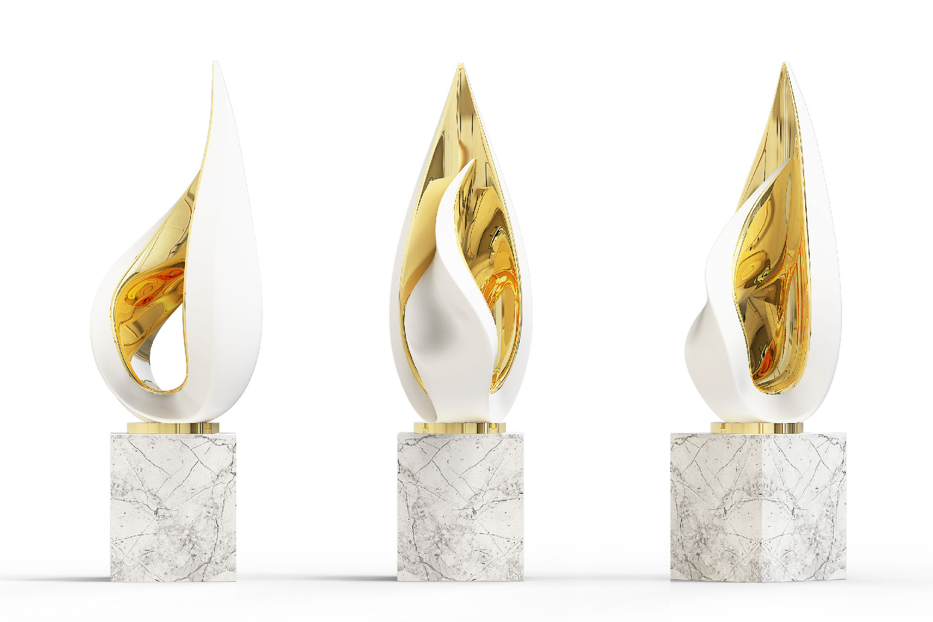 Custom Metal Flower Trophy