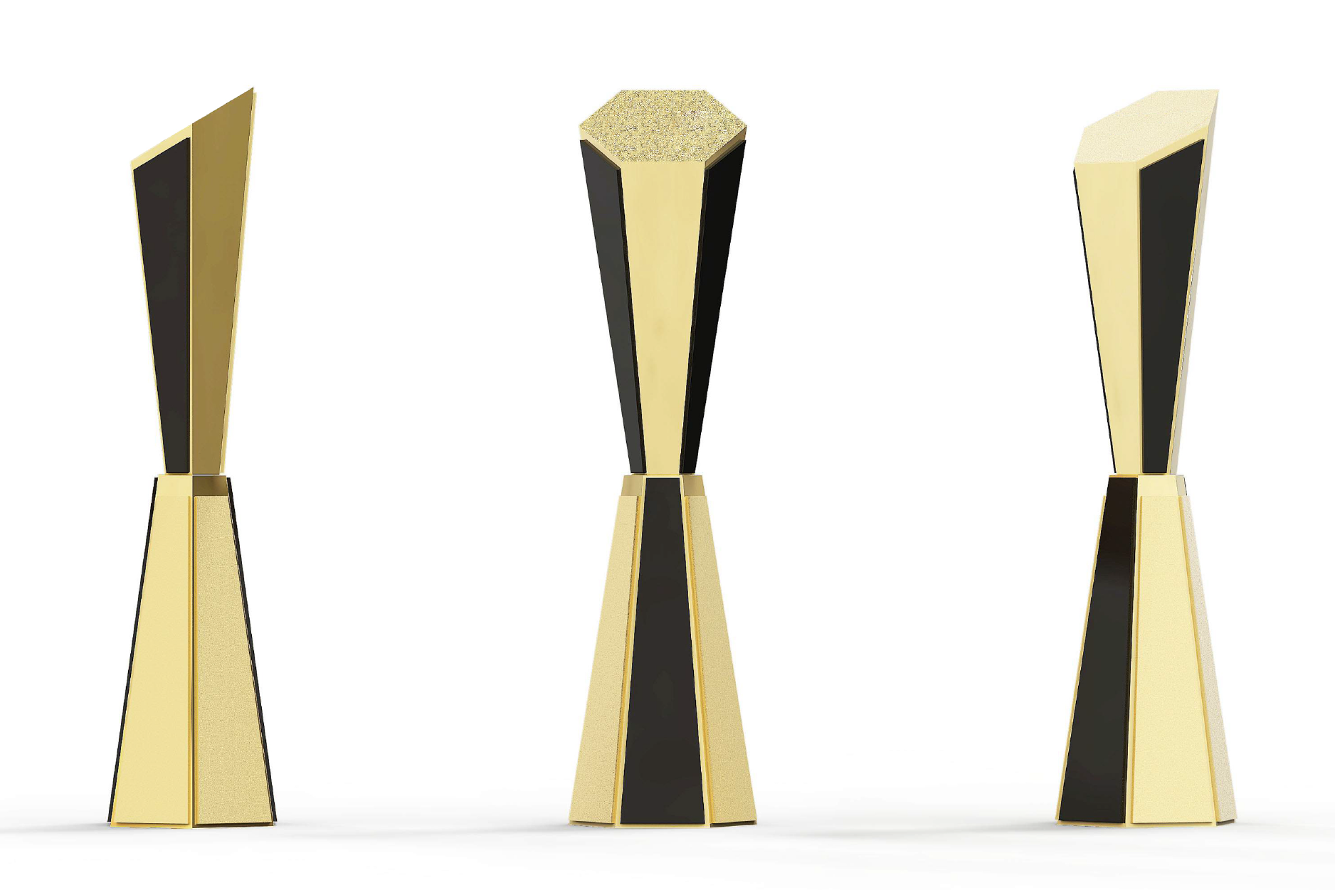 Custom Gold and Black Modern Trophy