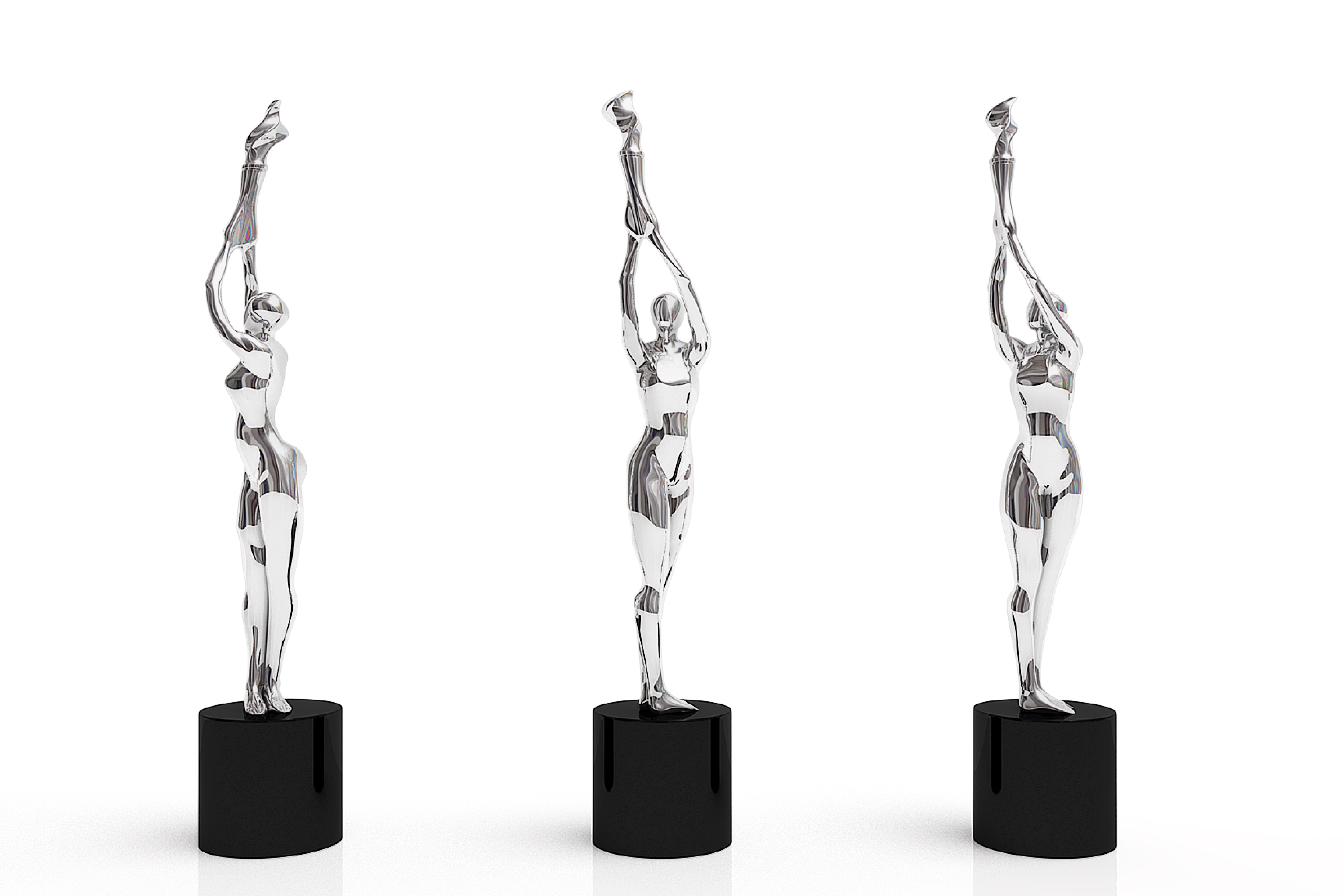 Custom Silver Humanoid with flame