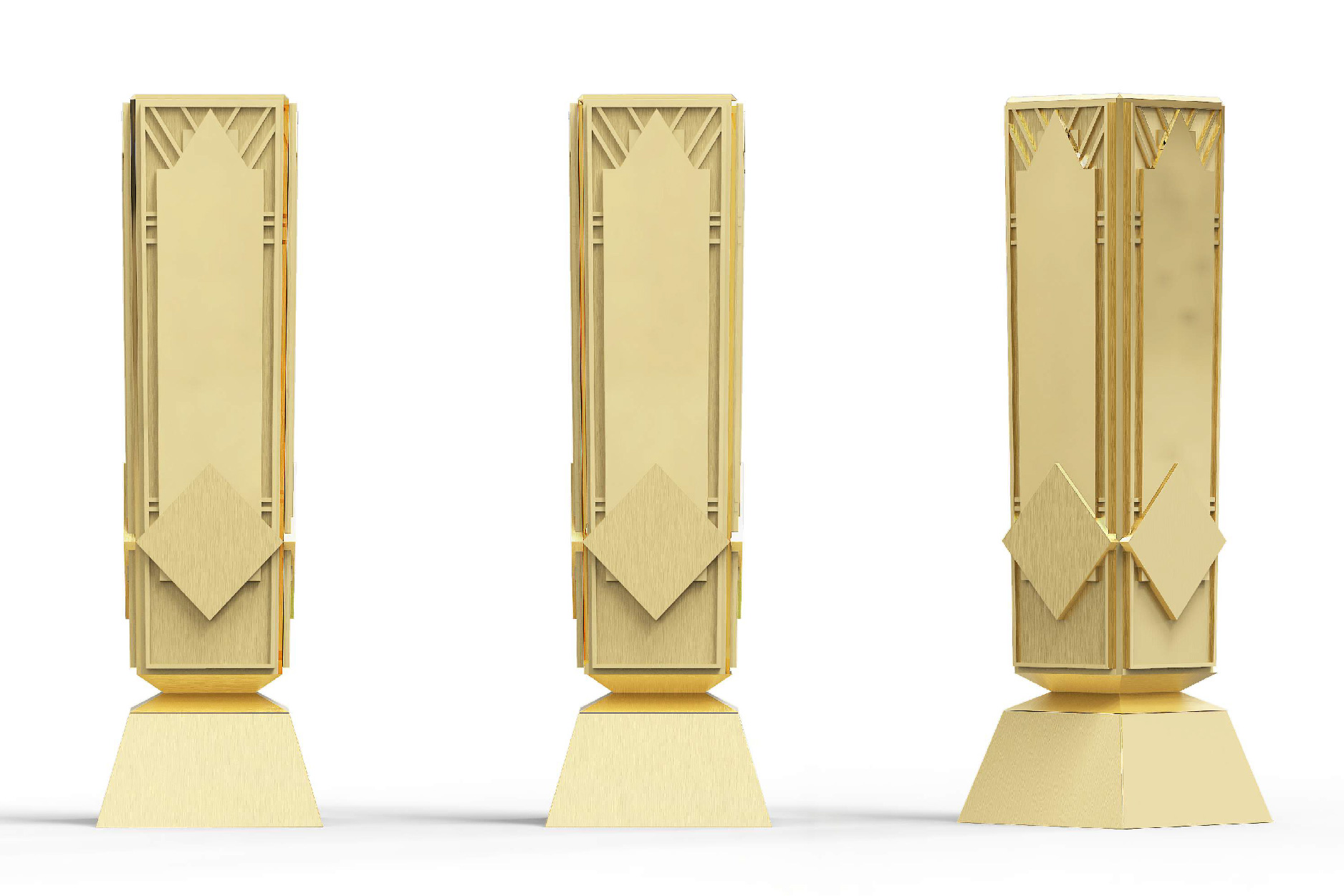 Art Nouveau Style Gold Trophy