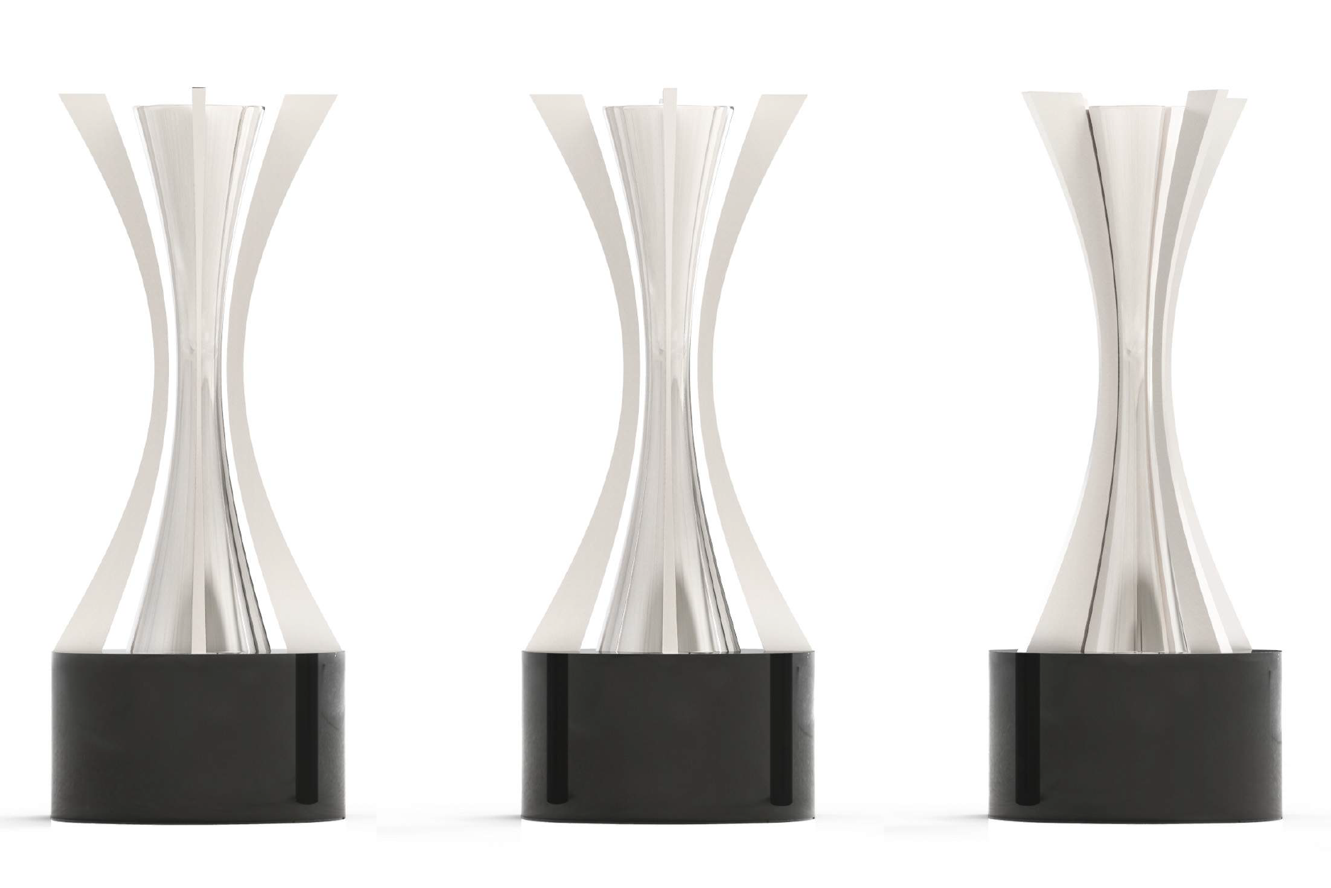 Custom Silver Trophy with Tapered Design